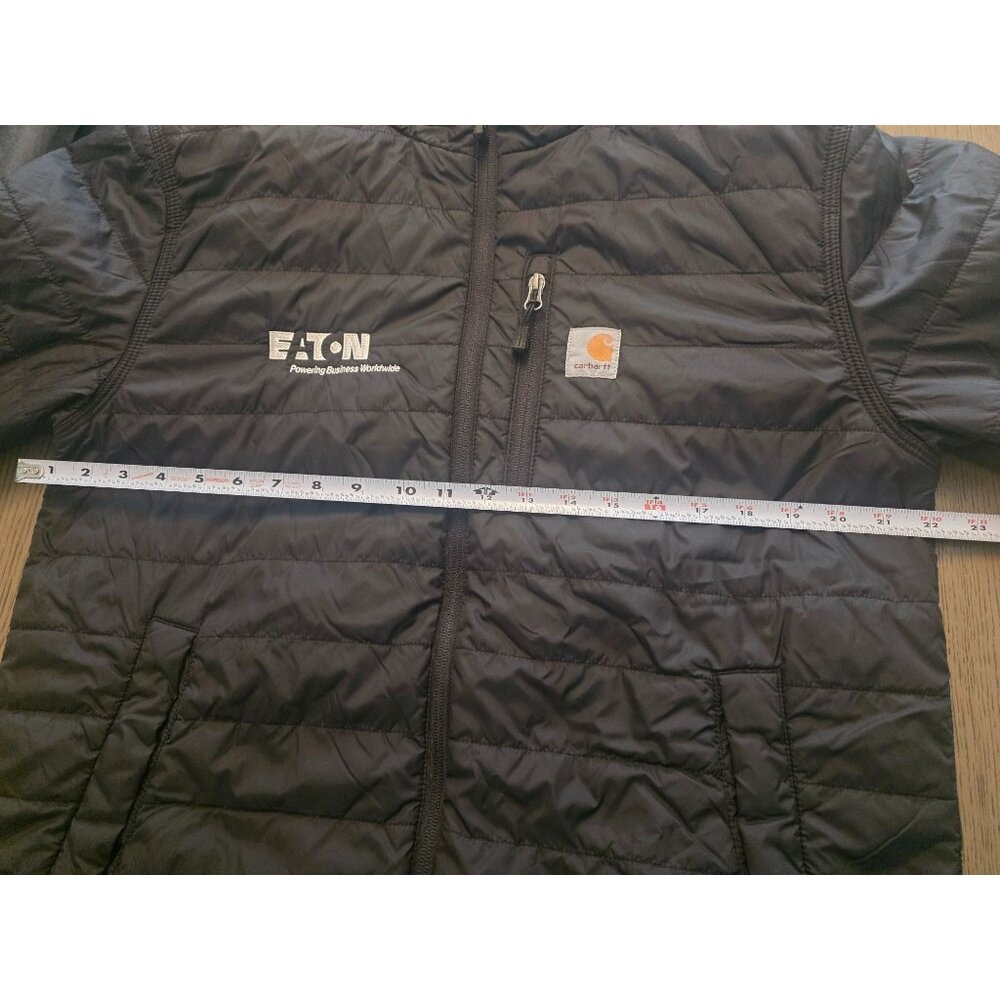 Carhartt Gilliam Rain Defender Men's Black Puffer M Company Logo Great Condition - Picture 7 of 12